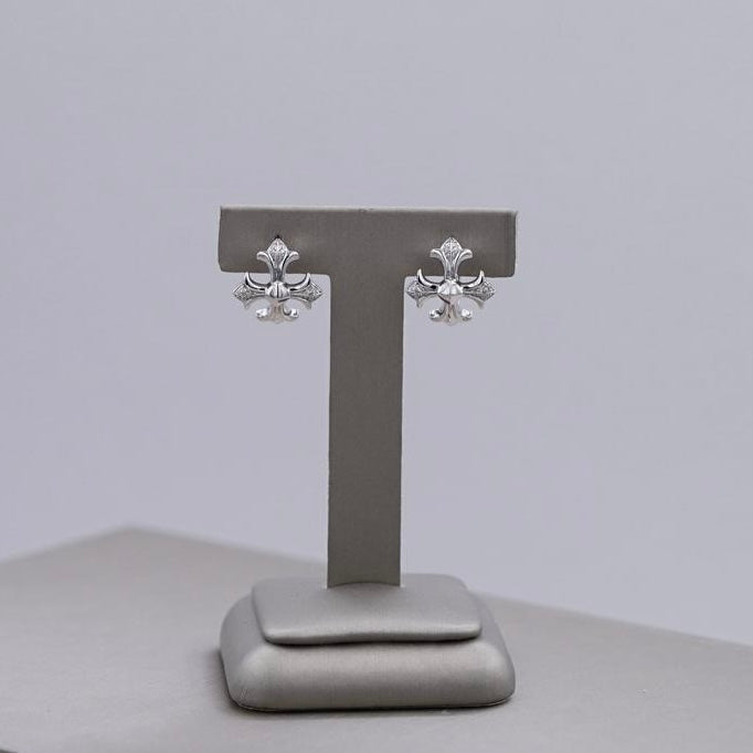Diamond Cross Earrings
