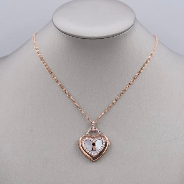 Rose Gold Heart Locket Necklace
