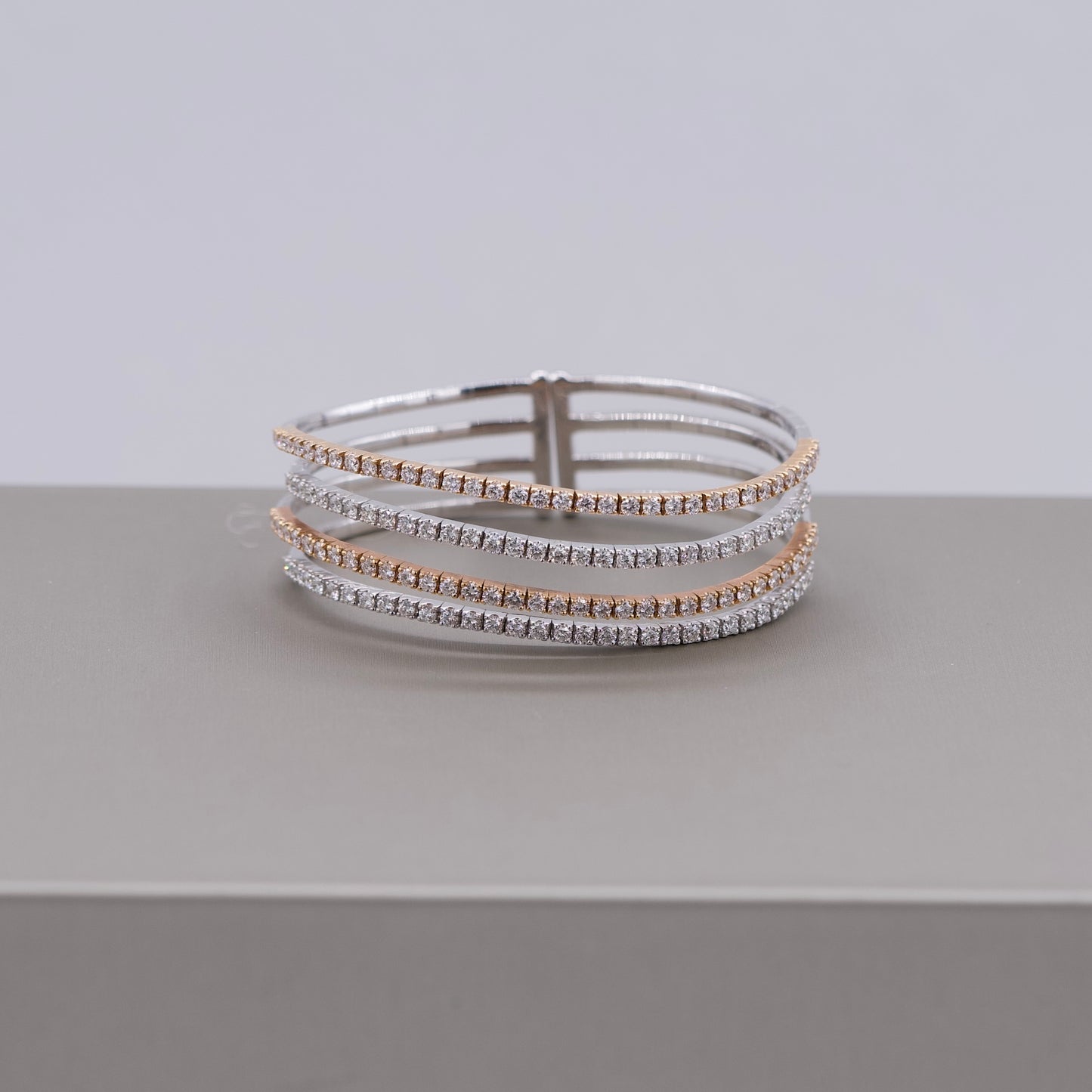 Stack Diamond Tennis Bangle