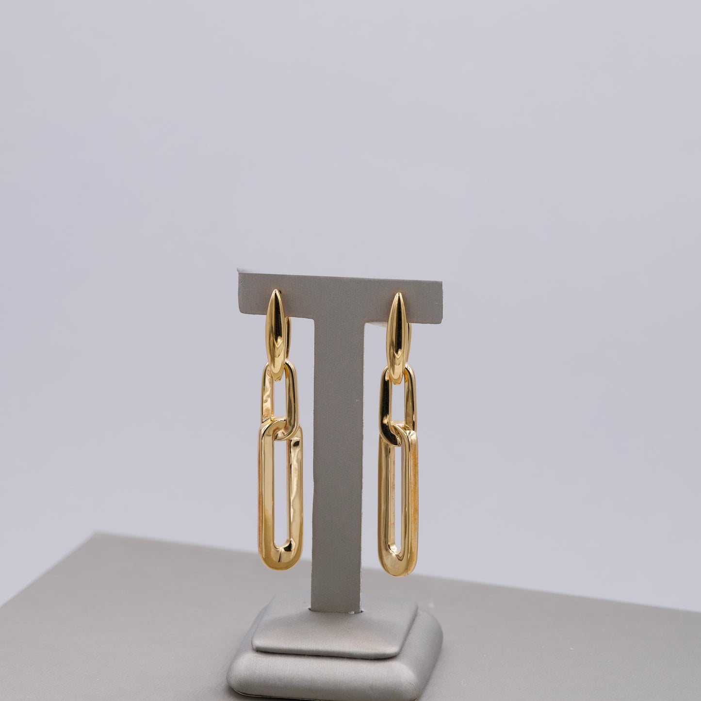 Yellow Gold Chain Earrings