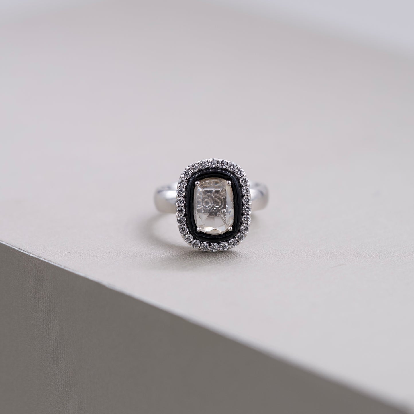 Onyx & Diamond Ring