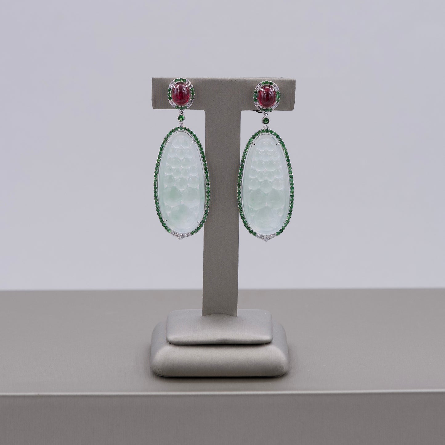 Jade & Sapphires Earrings