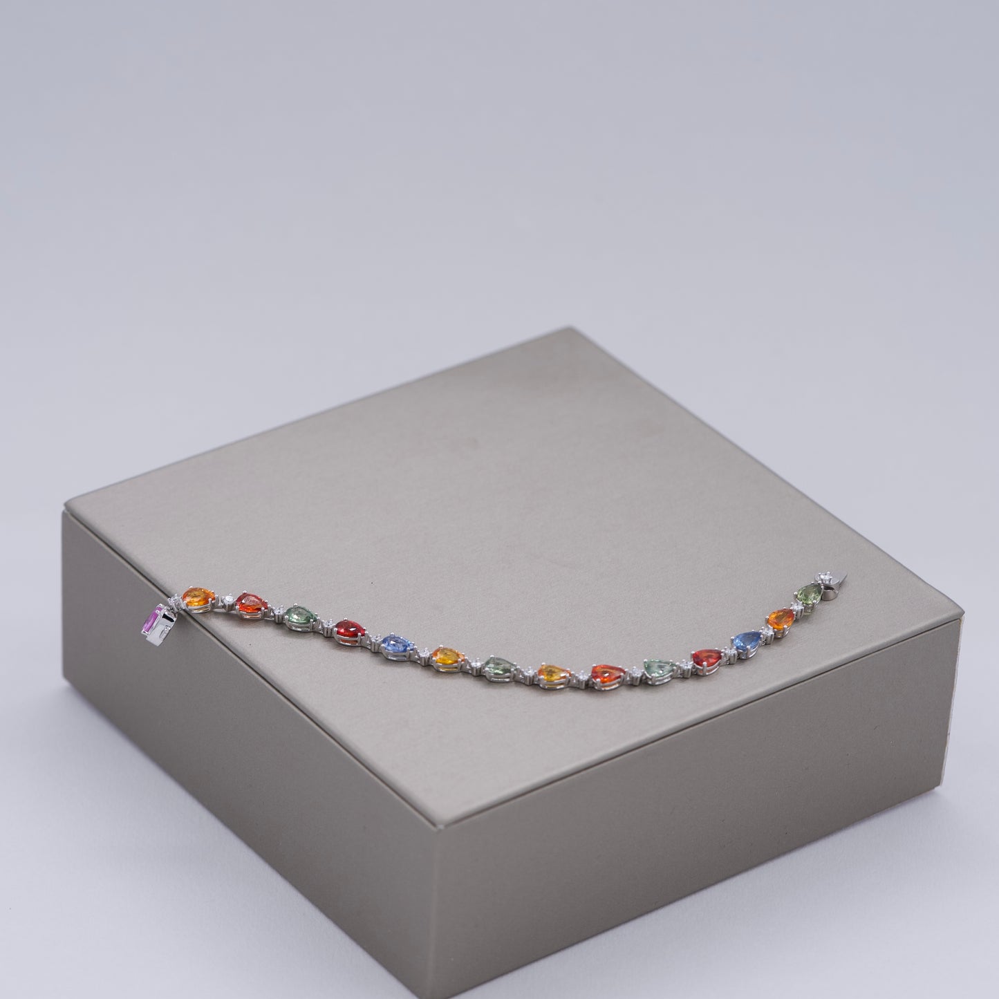Coloured Sapphires Tennis Bracelet