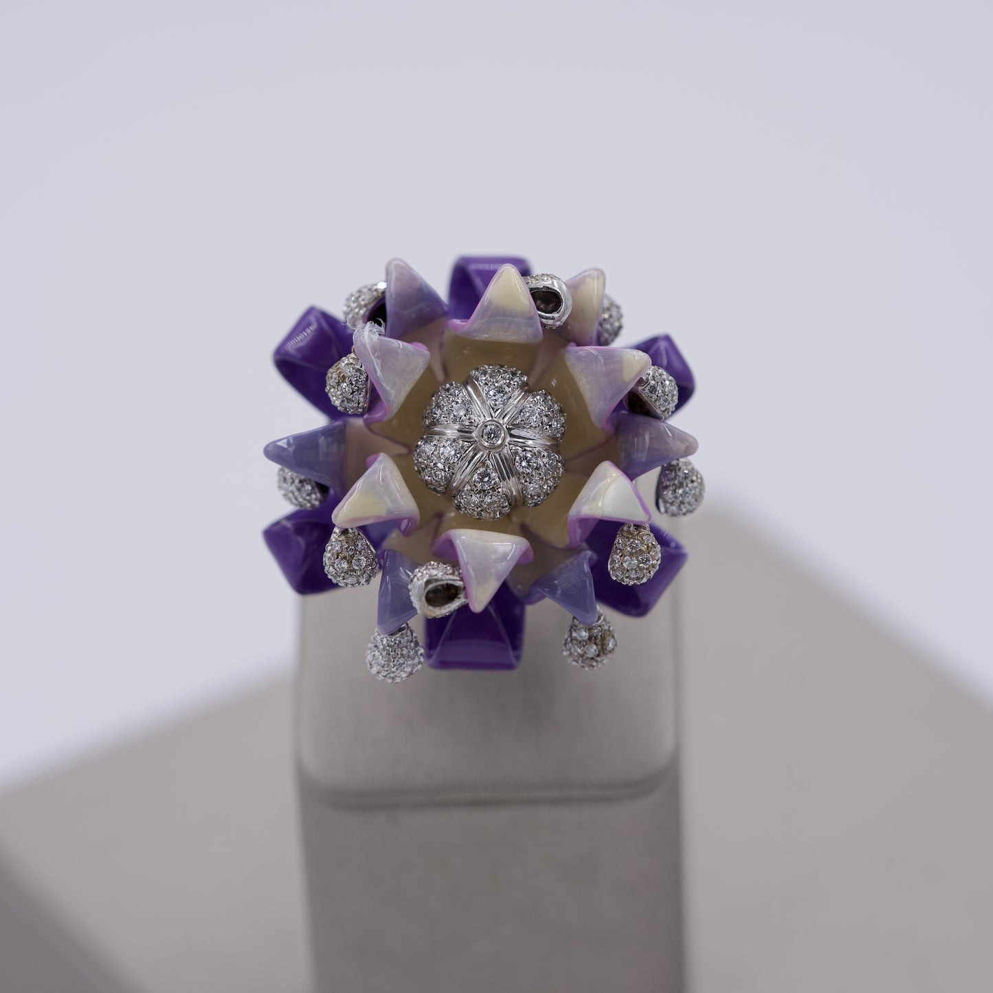 Paolo Piovan Diamond Enamel Flower Ring
