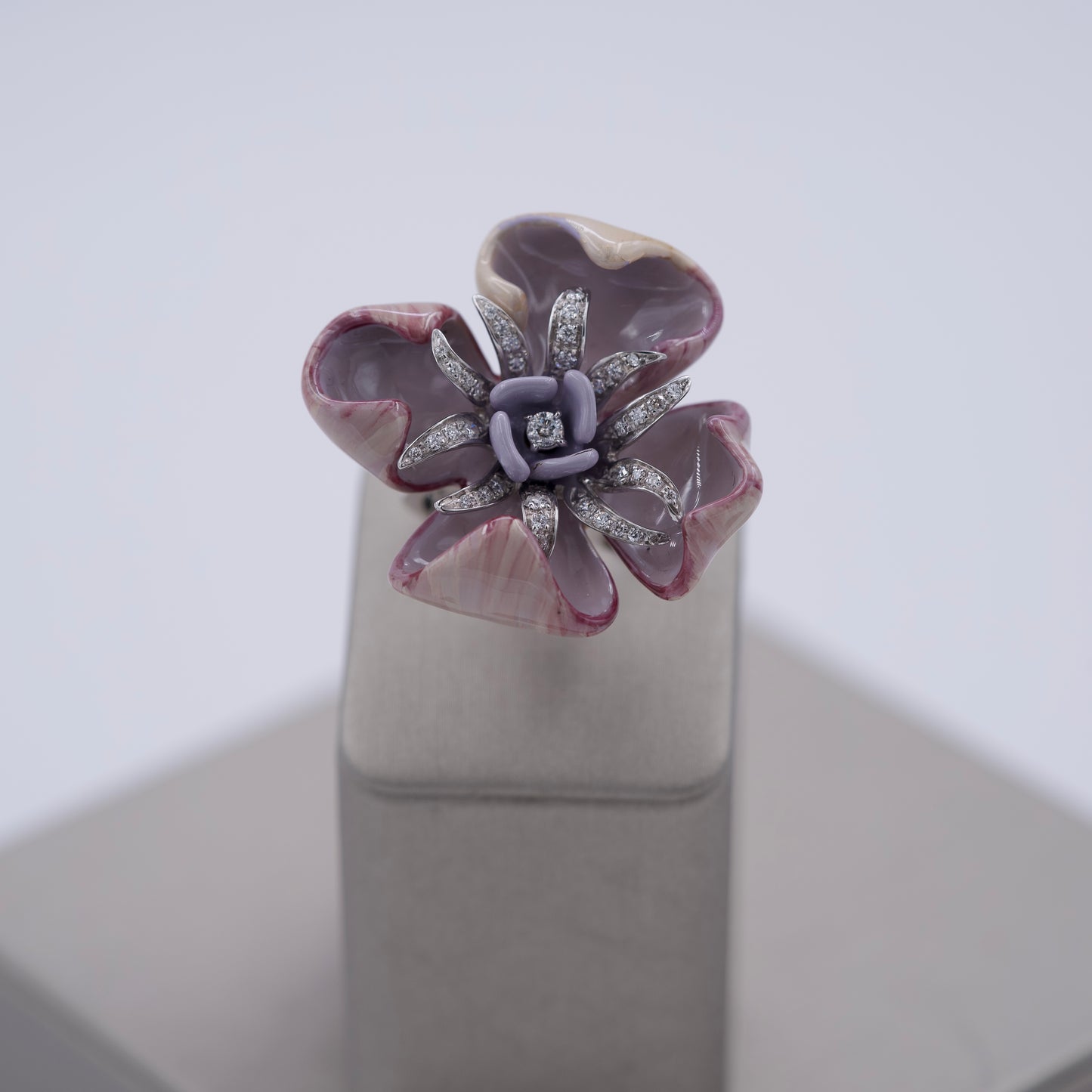Paolo Piovan Diamond Enamel Flower Ring