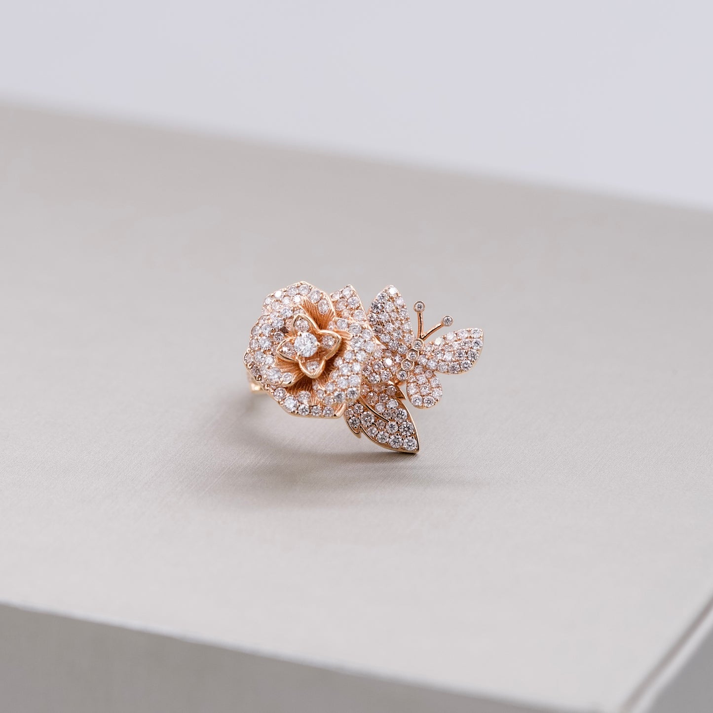 Butterfly & Rose Ring RG