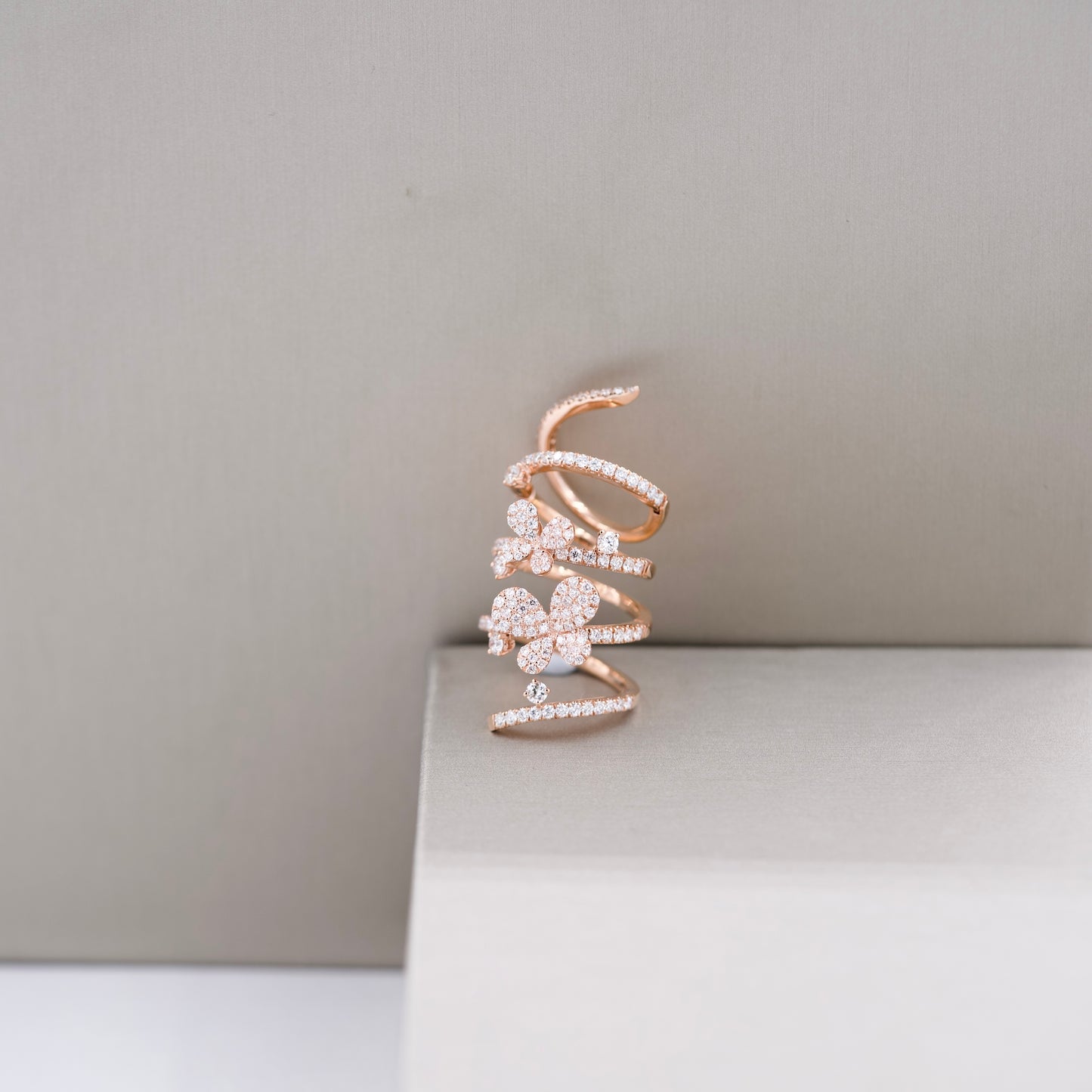 Long Butterfly Movement Ring RG