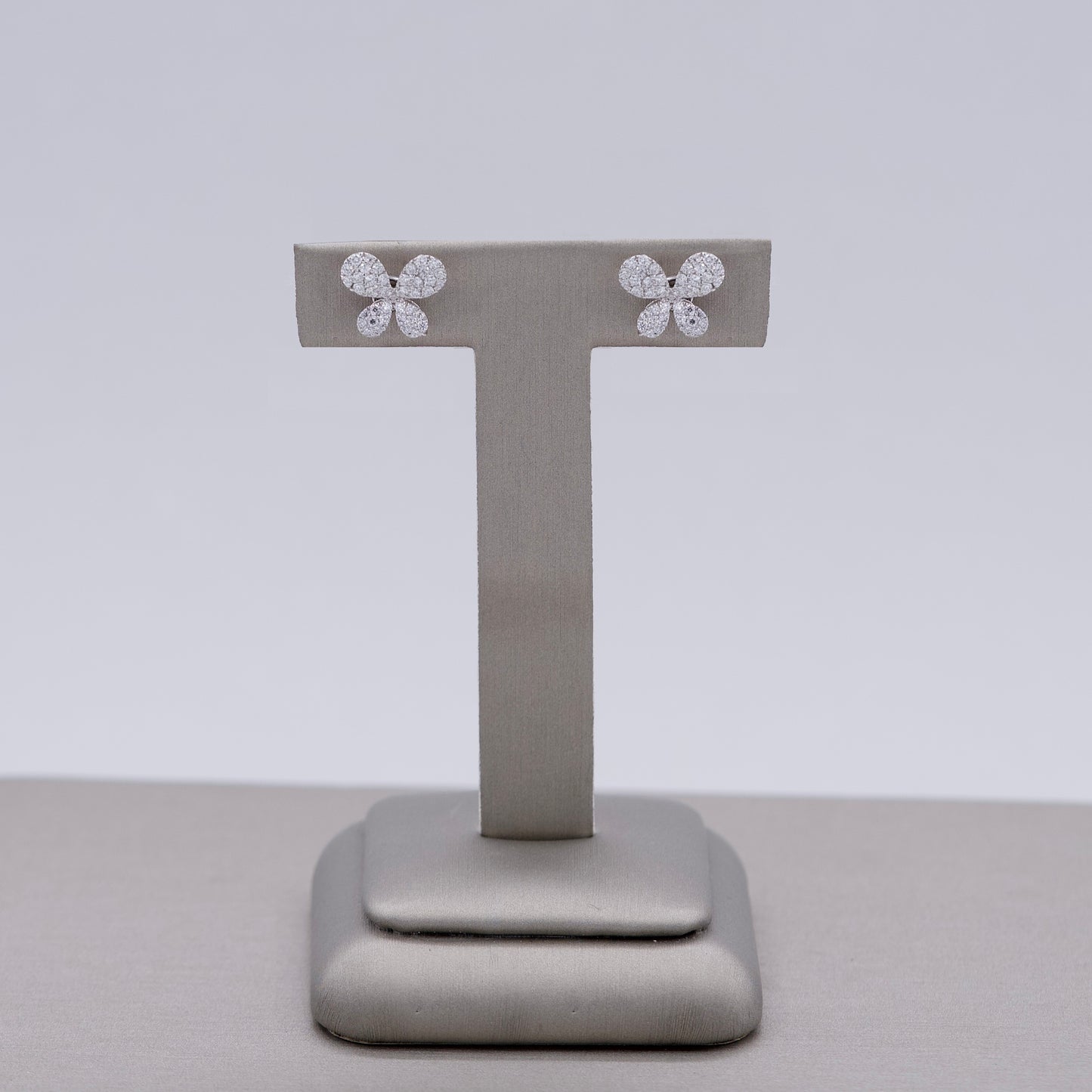 Butterfly Stud Earrings WG