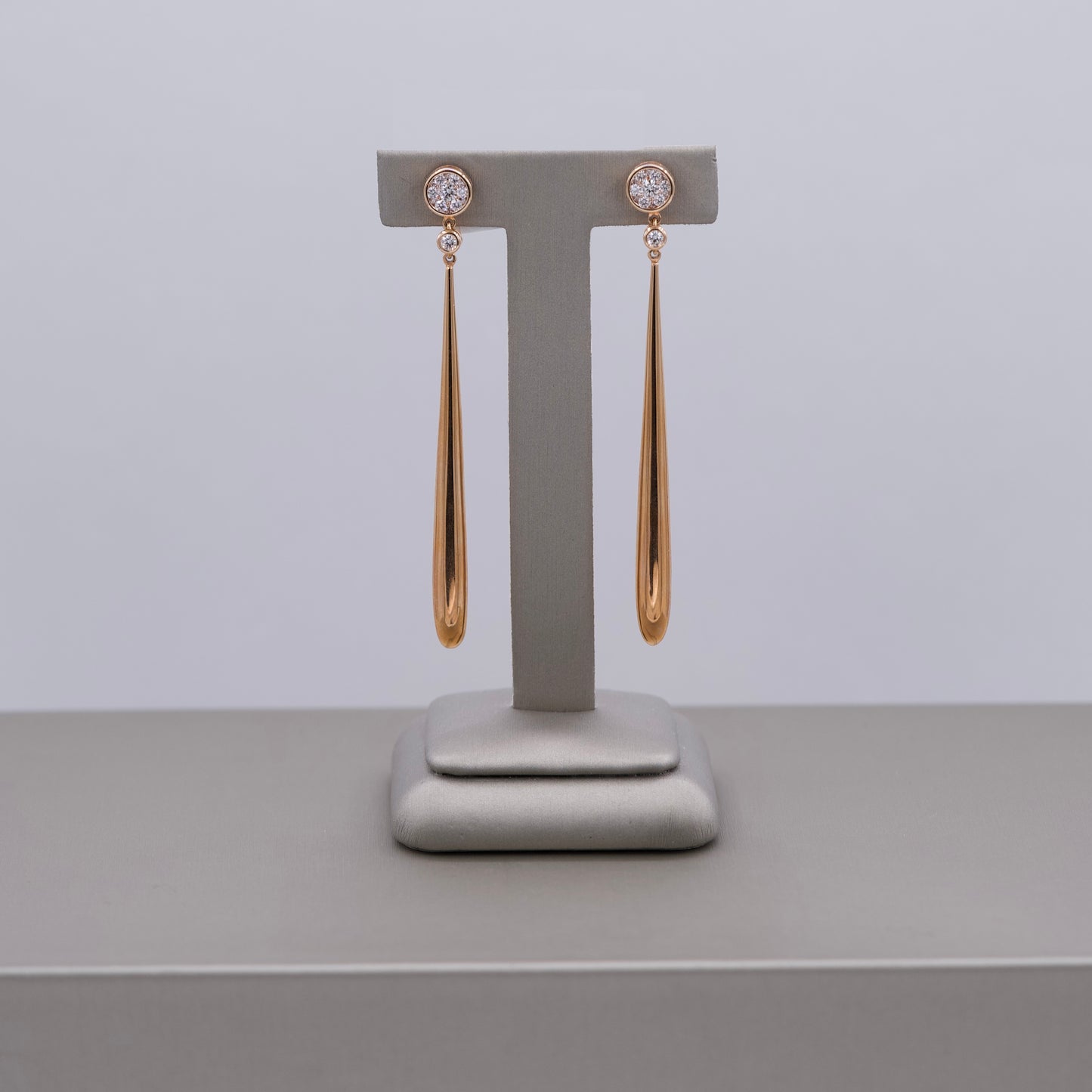 Damaso Rose Gold Drop Earrings