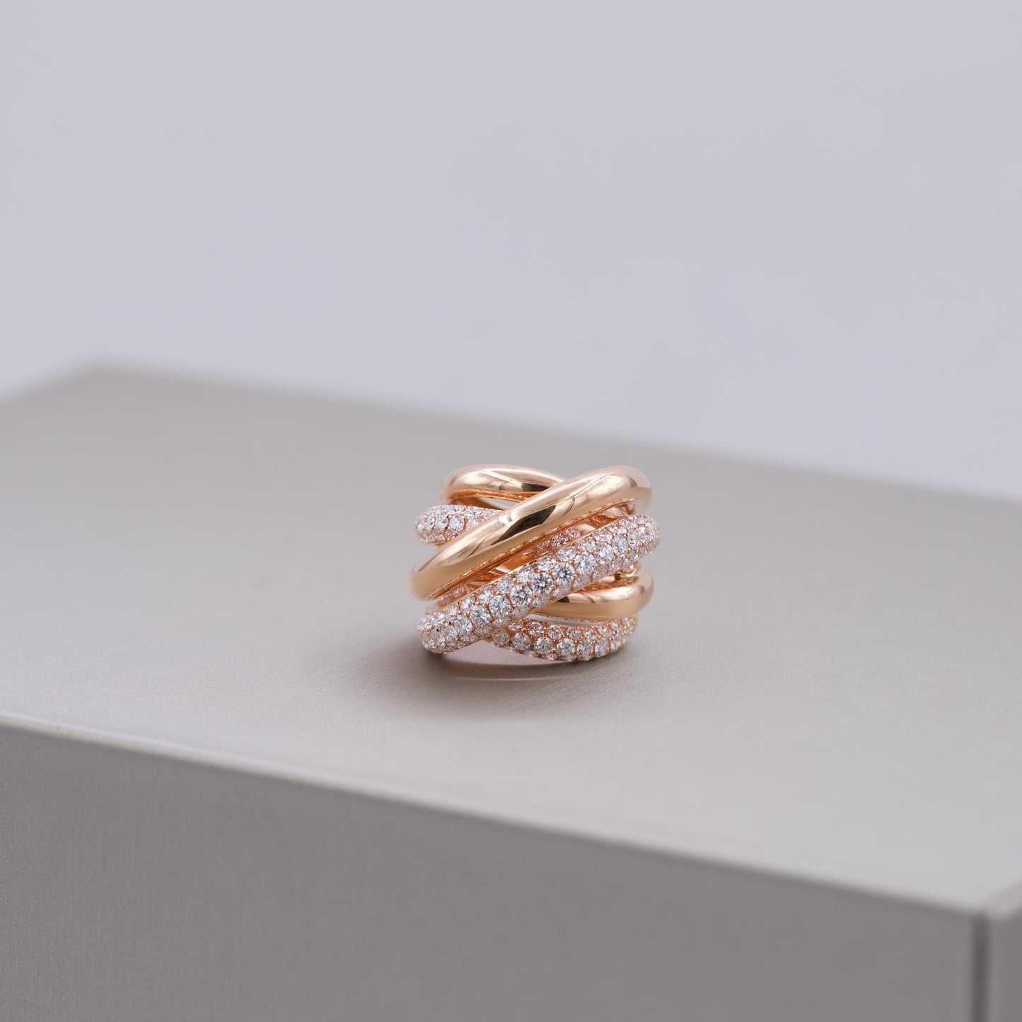 Damaso Rose Gold and Diamond Ring