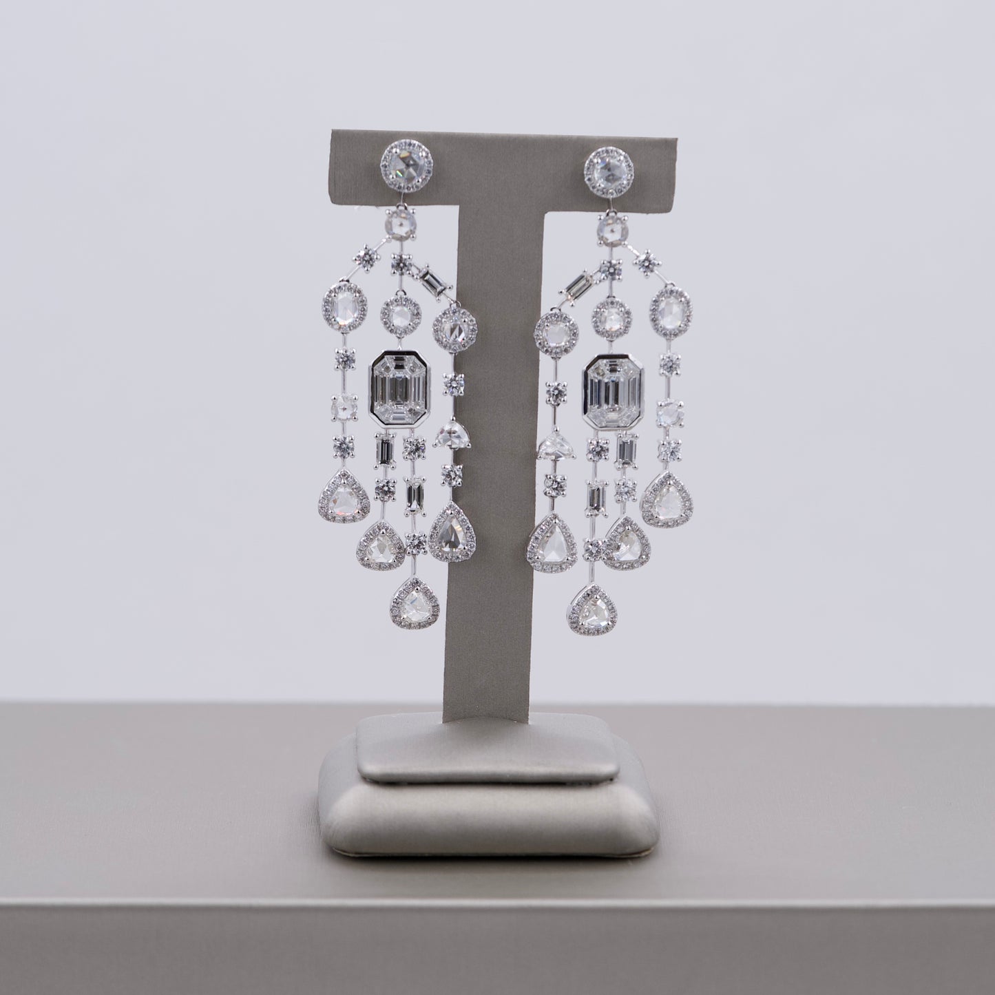 Composite Chandelier Diamond Earrings