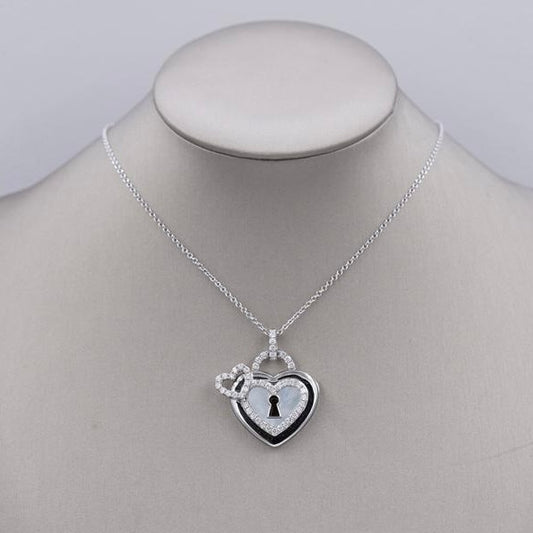 Diamond Heart Locket Necklace