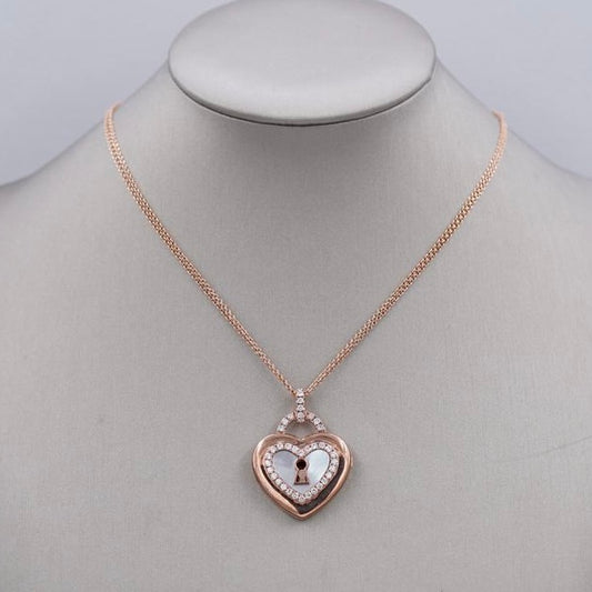 Rose Gold Heart Locket Necklace