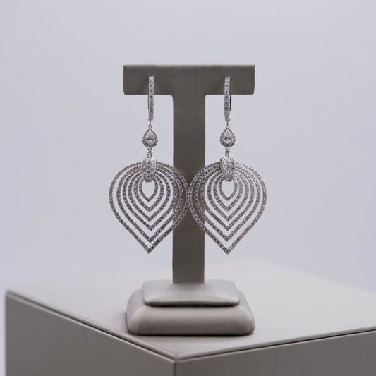 Diamond Leaf Earrings