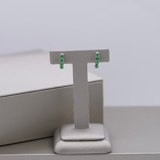 Tsavorite Huggies Earrings