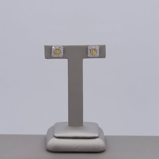 Yellow Diamond Earrings