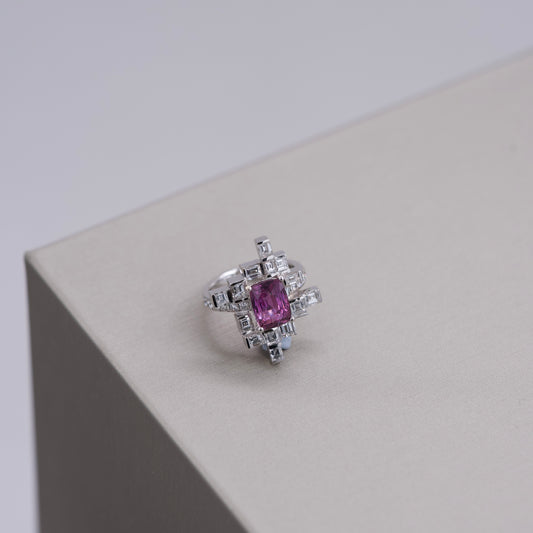 Padparadscha Sapphire Ring