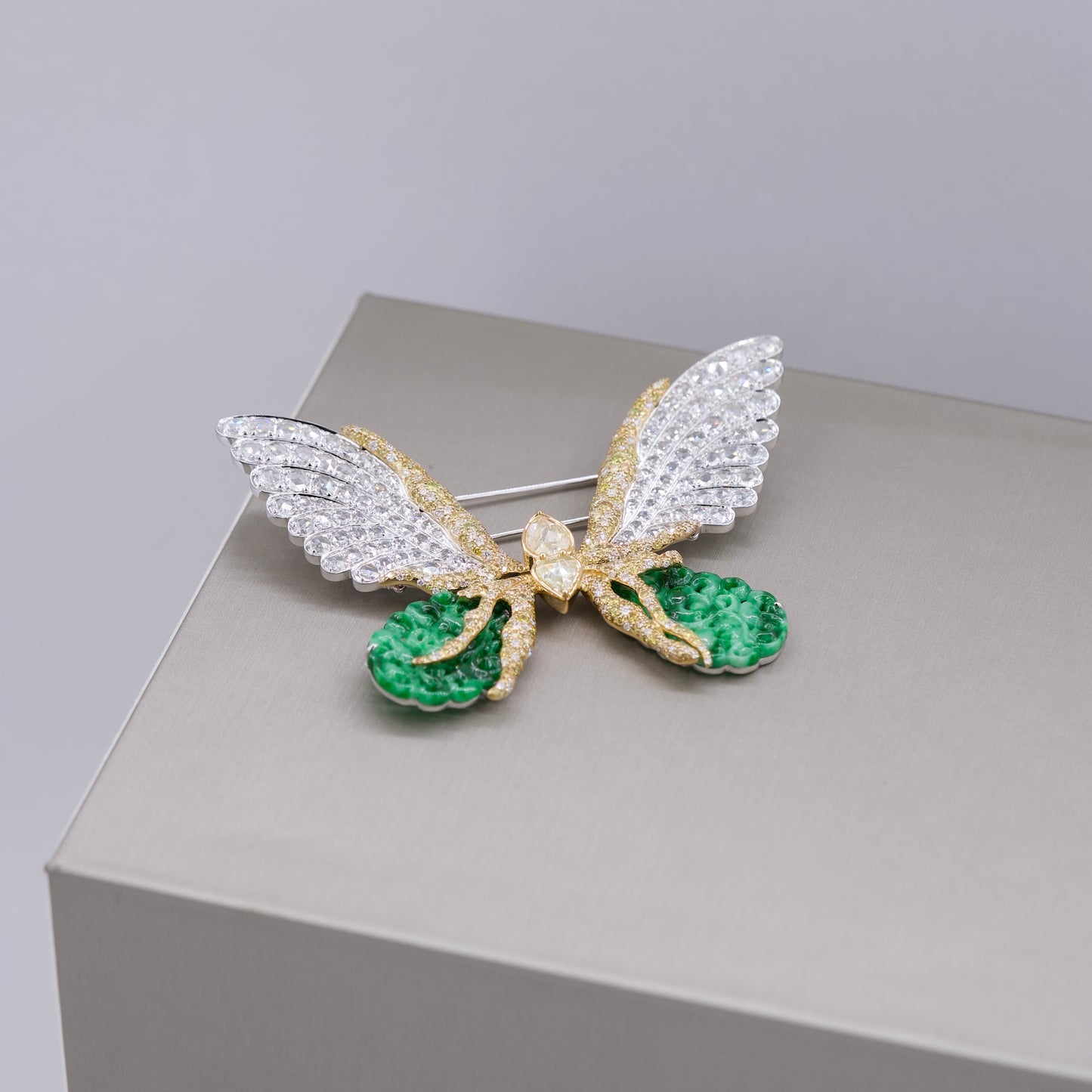 Butterfly Jade Brooch