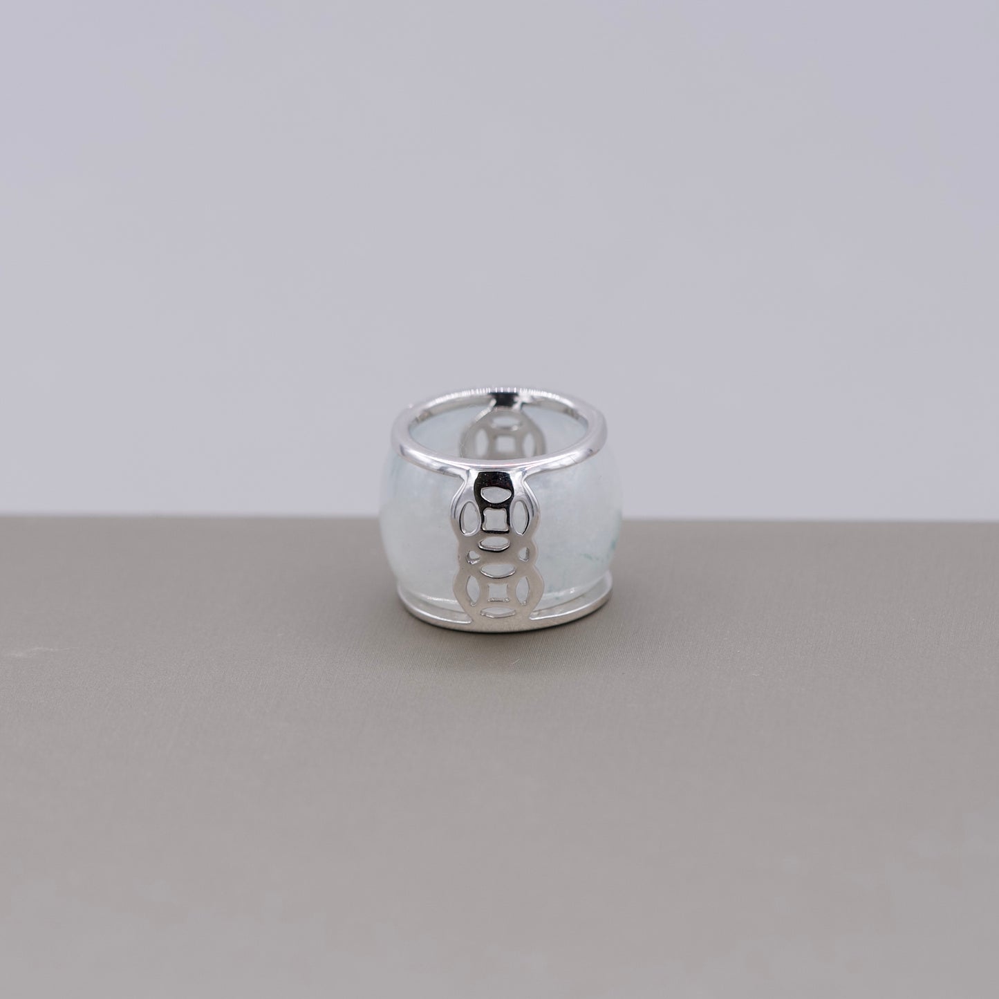 Oriental White Jade Ring