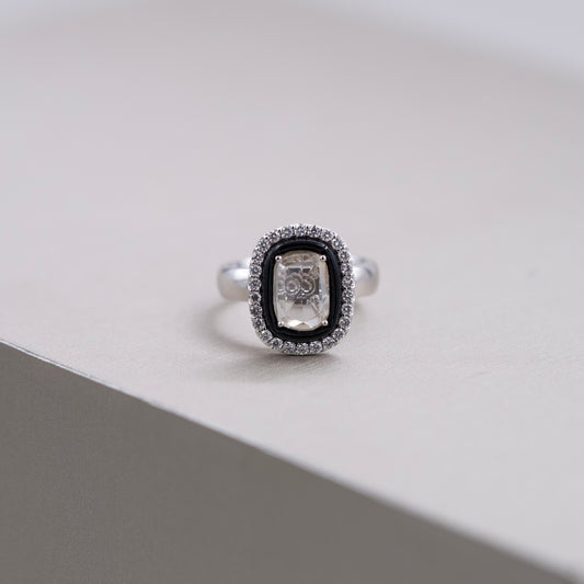 Onyx & Diamond Ring