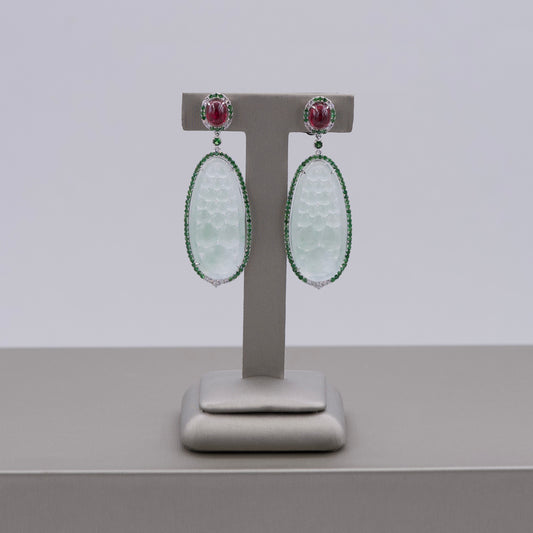 Jade & Sapphires Earrings