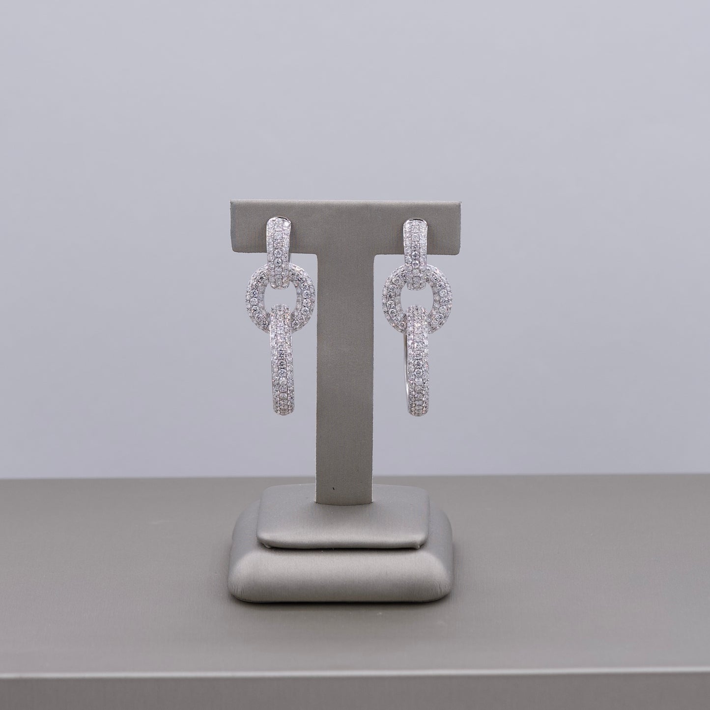 Diamond Link Pave Earrings