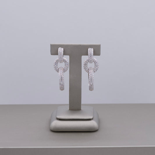 Diamond Link Pave Earrings