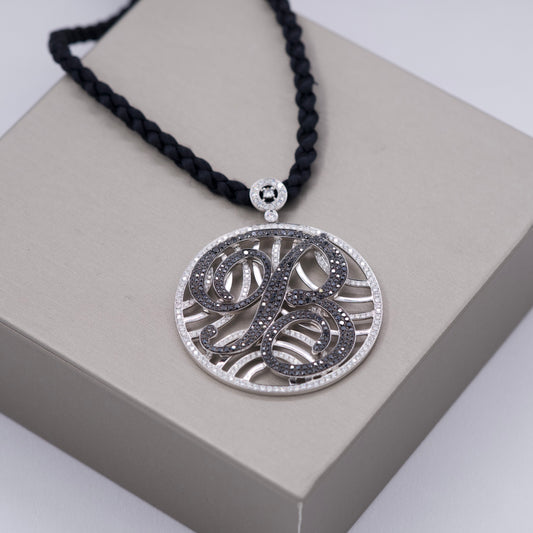 Black Diamond B Necklace