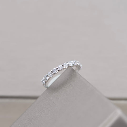 Half Diamond Eternity Ring