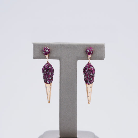 Ruby Ice-Cream Earrings