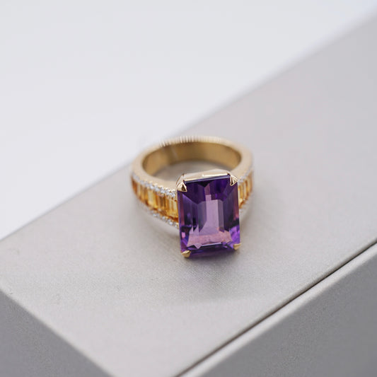 Amethyst & Citrine Ring