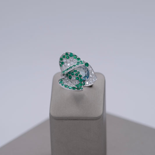 Paolo Piovan Emerald Leaf Ring