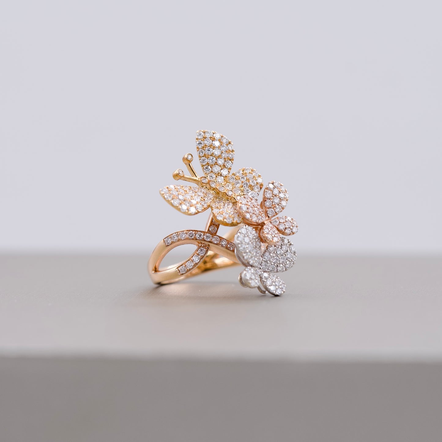3 Butterfly Trinity Ring RG