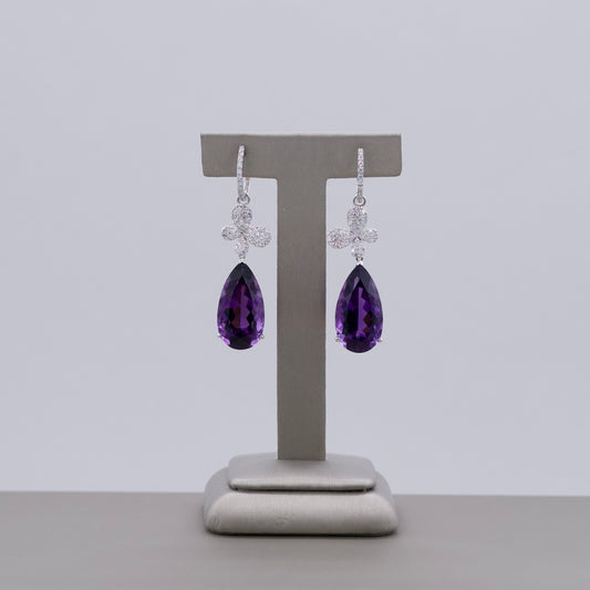 Butterfly Amethyst Earrings