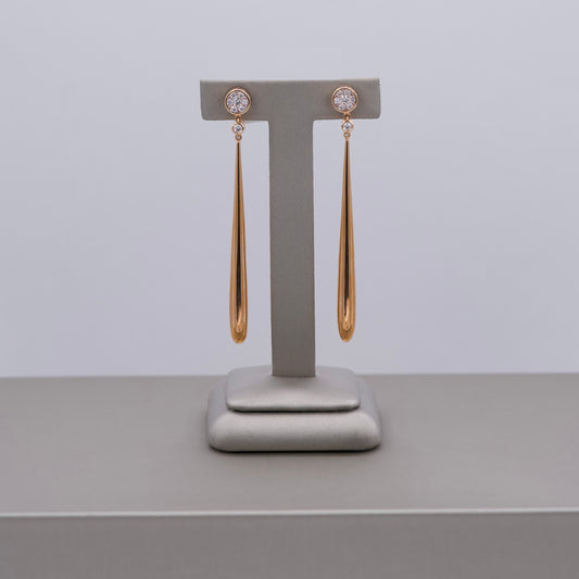 Damaso Rose Gold Drop Earrings