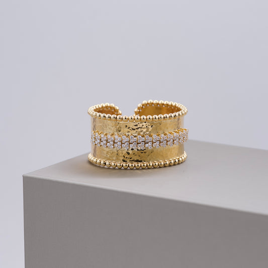 Damaso Gold Cuff Bangle