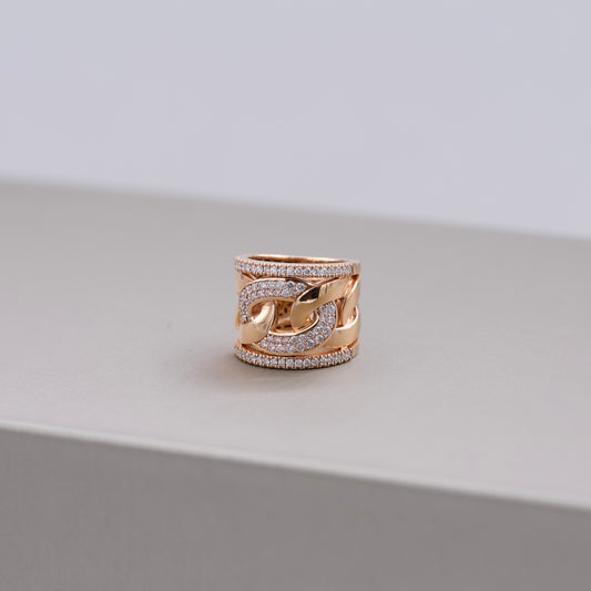 Damaso Rose Gold & Diamond Ring