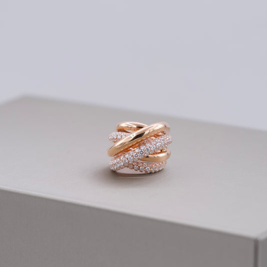 Damaso Rose Gold and Diamond Ring