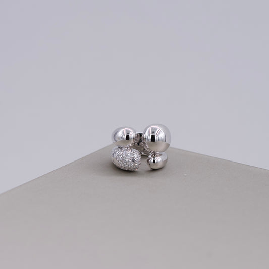 Damaso Diamond Bauble White Gold Ring
