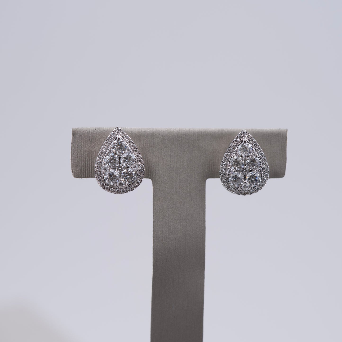 Diamond Teardrop-Shaped Earrings